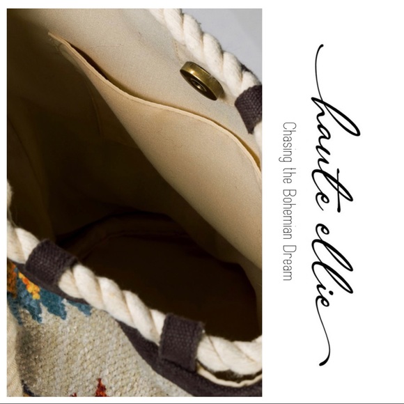 Southwest Zapotec Style Bucket Tote Bag - Picture 7 of 8